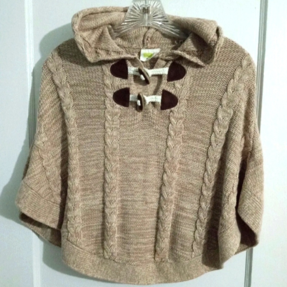 Poncho with hoodie